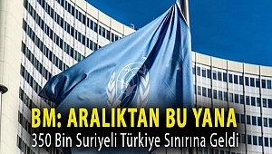 BM: Aralıktan bu yana 350 bin Suriyeli Türkiye sınırına geldi