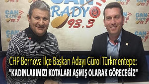 CHP Bornova İlçe Başkan Adayı Gürol Türkmentepe:''Kadınlarımızı kotaları aşmış olarak göreceğiz''