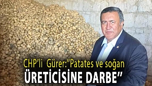 CHP'li Gürer:''Patates ve soğan üreticisine darbe''