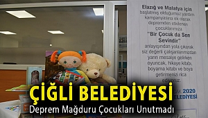 ÇİĞLİ BELEDİYESİ DEPREM MAĞDURU ÇOCUKLARI UNUTMADI
