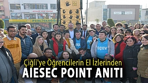 Çiğli'ye Öğrencilerin El izlerinden AIESEC POINT Anıtı