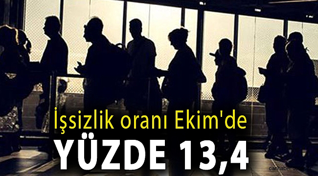 İşsizlik oranı Ekim'de yüzde 13,4