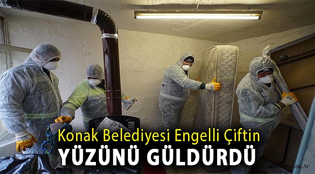 Konak Belediyesi engelli çiftin yüzünü güldürdü