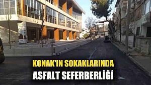 Konak'ın sokaklarında asfalt seferberliği