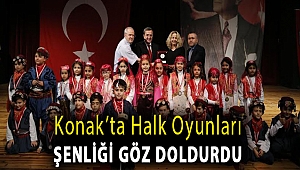 Konak’ta Halk oyunları şenliği göz doldurdu