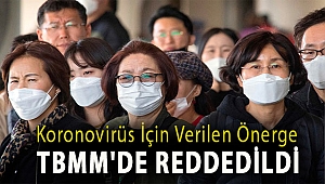 Koronovirüs için verilen önerge TBMM'de reddedildi