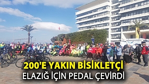 200'E YAKIN BİSİKLETÇİ ELAZIĞ İÇİN PEDAL ÇEVİRDİ