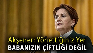 Akşener: Yönettiğiniz yer babanızın çiftliği değil