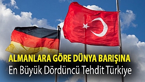Almanlara göre dünya barışına en büyük dördüncü tehdit Türkiye