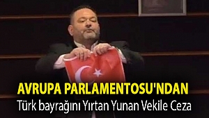 Avrupa Parlamentosu'ndan Türk bayrağını yırtan Yunan vekile ceza