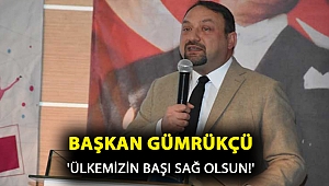 Başkan Gümrükçü, 'Ülkemizin başı sağ olsun!'