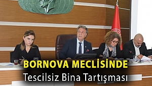 Bornova meclisinde tescilsiz bina tartışması