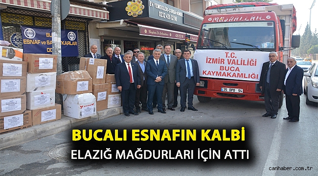 Bucalı esnafın kalbi Elazığ mağdurları için attı