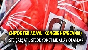 CHP'DE TEK ADAYLI KONGRE HEYECANI(!) İŞTE ÇARŞAF LİSTEDE YÖNETİME ADAY OLANLAR