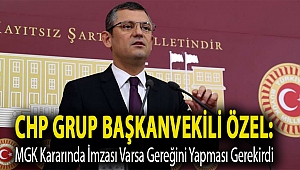 CHP Grup Başkanvekili Özel: MGK kararında imzası varsa gereğini yapması gerekirdi