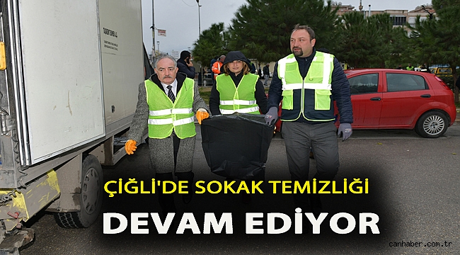 Çiğli'de Sokak Temizliği Devam Ediyor