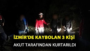 Dağda kaybolan 3 kişi AKUT tarafından kurtarıldı