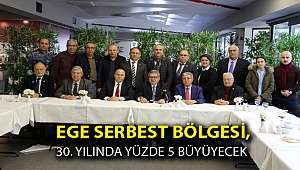EGE SERBEST BÖLGESİ, 30. YILINDA YÜZDE 5 BÜYÜYECEK