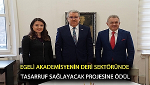 Egeli Akademisyenin deri sektöründe tasarruf sağlayacak projesine ödül