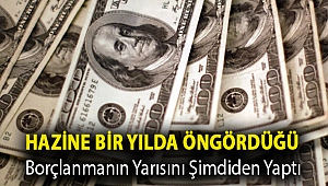 Hazine bir yılda öngördüğü borçlanmanın yarısını şimdiden yaptı
