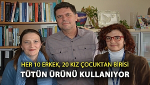 Her 10 erkek, 20 kız çocuktan birisi tütün ürünü kullanıyor
