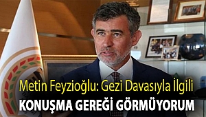 Metin Feyzioğlu: Gezi davasıyla ilgili konuşma gereği görmüyorum