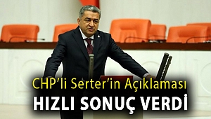 Serter’in açıklaması hızlı sonuç verdi