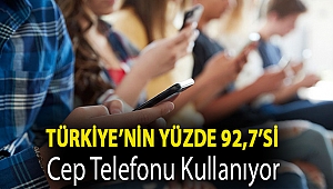 Türkiye’nin yüzde 92,7’si cep telefonu kullanıyor