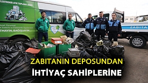 Zabıtanın deposundan ihtiyaç sahiplerine