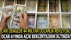Cari dengede 44 milyar dolarlık revizyon; Ocak ayında açık beklentilerin altında
