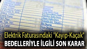 Elektrik faturasındaki