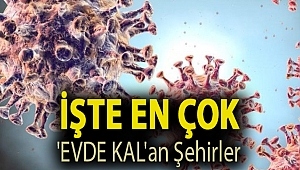 İşte en çok 'EVDE KAL'an şehirler