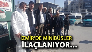 İzmir’de Minibüsler İlaçlanıyor…