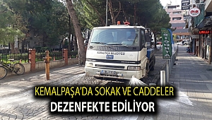 Kemalpaşa’da sokak ve caddeler dezenfekte ediliyor