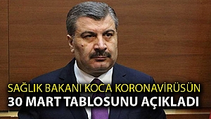 Sağlık Bakanı Koca Koranavirüsün 30 Mart Tablosunu Açıkladı