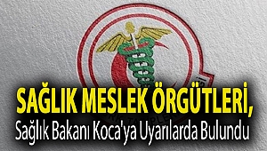 Sağlık meslek örgütleri, Sağlık Bakanı Koca'ya uyarılarda bulundu