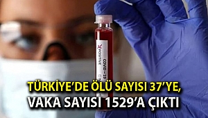 Türkiye’de ölü sayısı 37’ye, vaka sayısı 1529’a çıktı