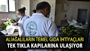 ALİAĞALILARIN TEMEL GIDA İHTİYAÇLARI TEK TIKLA KAPILARINA ULAŞIYOR
