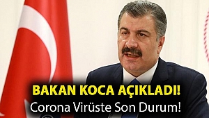 Bakan Koca Açıkladı! Koronavirüs'te Son Durum