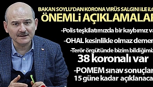 Bakan Soylu'dan flaş 'Ohal' açıklaması! 'Kesinlikle olmaz demem'