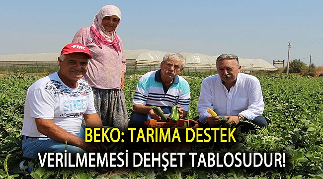 Beko: Tarıma destek verilmemesi dehşet tablosudur!