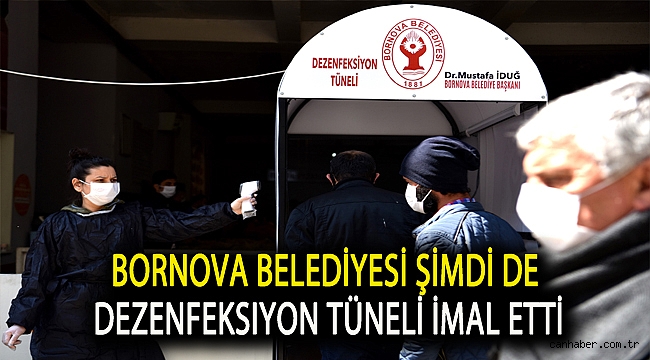 Bornova Belediyesi şimdi de dezenfeksiyon tüneli imal etti
