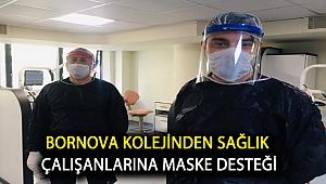 Bornova Kolejinden sağlık çalışanlarına maske desteği