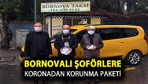 Bornovalı şoförlere koronadan korunma paketi