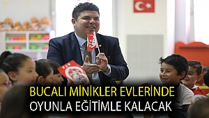 Bucalı minikler evlerinde oyunla eğitimle kalacak