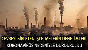 Çevreyi kirleten işletmelerin denetimleri Koronavirüs nedeniyle durduruldu