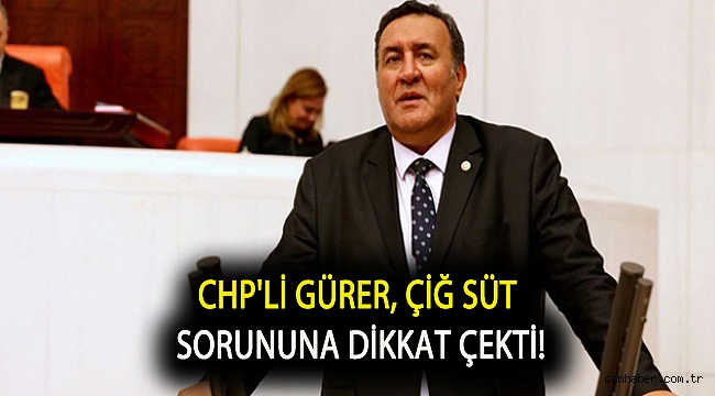 CHP'li Gürer, çiğ süt sorununa dikkat çekti!