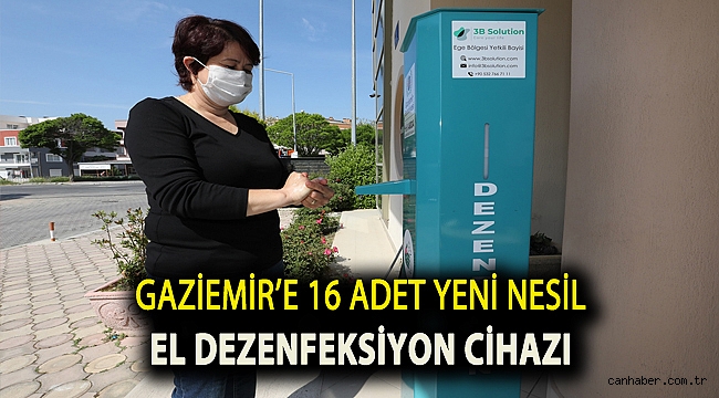 Gaziemir’e 16 adet yeni nesil el dezenfeksiyon cihazı