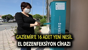 Gaziemir’e 16 adet yeni nesil el dezenfeksiyon cihazı