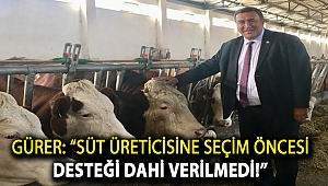 Gürer: “Süt üreticisine seçim öncesi desteği dahi verilmedi!”